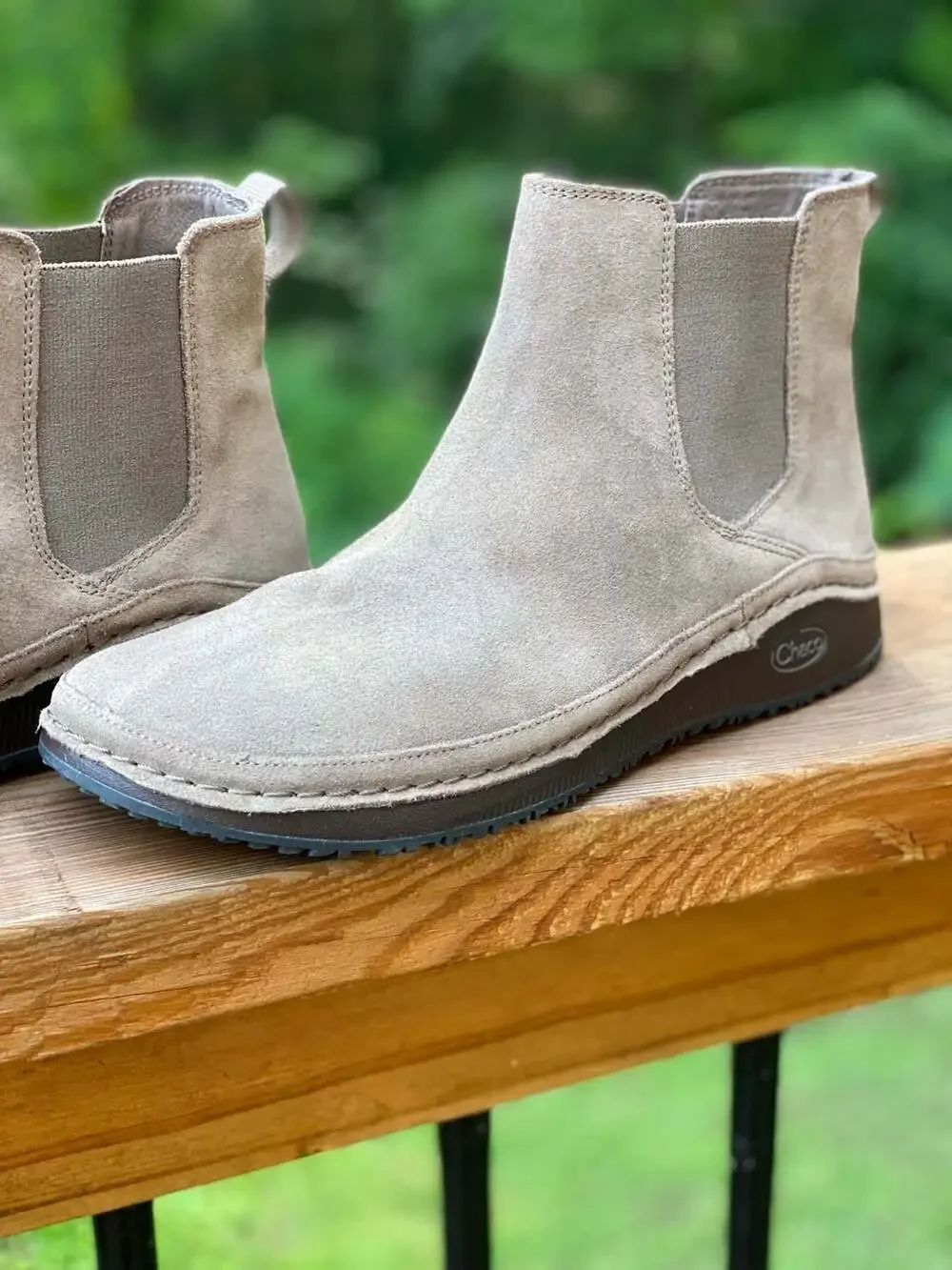 Chaco Paonia Chelsea Boot Suede Ankle Booties Taupe Women's Size 9